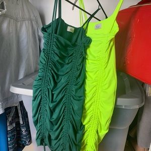 Ties Strappy Ruched Mini Dress Bundle